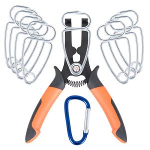 10 Pcs Miter Spring Clamps Kit Spring Loaded Pliers with 8 Miter Clamps for Trim, Woodworking, Picture Frames, Crown Molding Tool