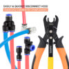 图示 Push to Connect Fittings Disconnect Tong Tool for Removing Push-fit Pneumatic Fittings 1/4”, 5/16” (6mm, 8mm) Quick Connect Air Hose Fittings Removal Tool