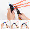 图示2 Push to Connect Fittings Disconnect Tong Tool for Removing Push-fit Pneumatic Fittings 1/4”, 5/16” (6mm, 8mm) Quick Connect Air Hose Fittings Removal Tool