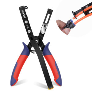 Air Line Pliers Push to Connect Fittings Removal Tool, Disconnect Tool for 1/4” 5/16” (6mm, 8mm) Qucik Connect Air Hose Fittings, Release Pliers for Push-Fit Pneumatic Connectors