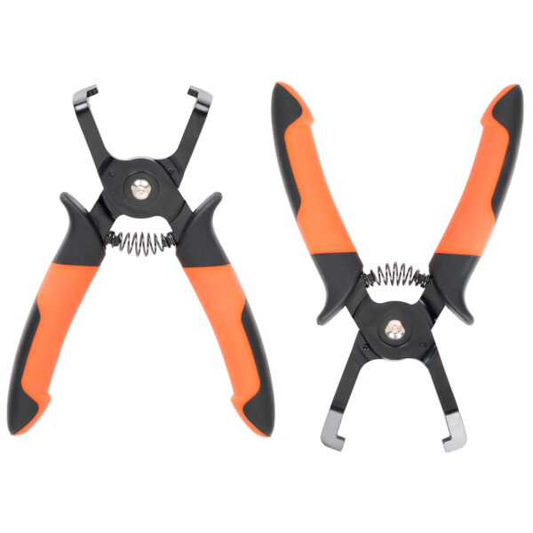 2PCS Disconnect Pliers Set EVAP and Fuel Line Disconnect Tool Set Includes 40 Degree and 85 Degree Automotive Universal Electrical Connector Pliers 7.28 Inch
