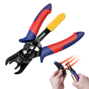 Air Line Removal Tool for 3/8”, 1/2” Push to Connect Fittings, Push-Fit Air Hose Fittings Disconnect Pliers, Quick Connect Release Pliers for 10mm, 12mm Pneumatic Connectors