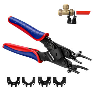 Disconnect Tongs Tool Sized 1”, 3/4”, 1/2” used for Removing Push to Connect Fittings Brass Push Fitting Removal Tool
